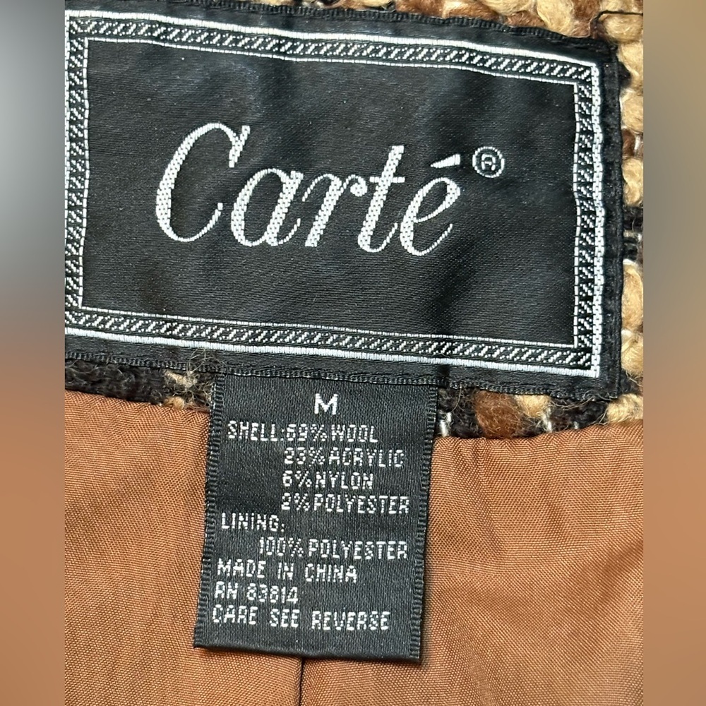 Carte double breasted wool blend coat. Size M - Picture 4 of 9